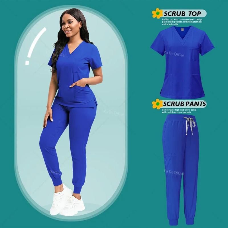 Wholesale Jogger Suit Doctor Nurse Scrubs Set Hospital Medical Surgical Uniforms Multicolor Women Wear Scrub Suit Doctor Uniform